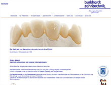 Tablet Screenshot of burkhardt-zahntechnik.de